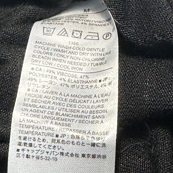 Banana Republic Luxespun 3/4 Dolman Sleeve Black Sweater Size M Academia Preppy - Picture 5 of 11